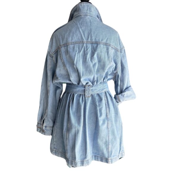 Zara Light Blue Denim Dress - Picture 5 of 8